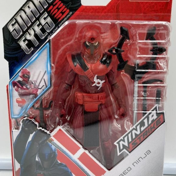 2021 Hasbro GI Joe Snake Eyes Origins Red Ninja Strike Collector Action Figure - Picture 2 of 3